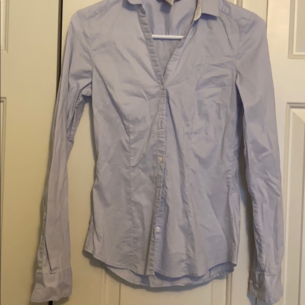 Light blue button down